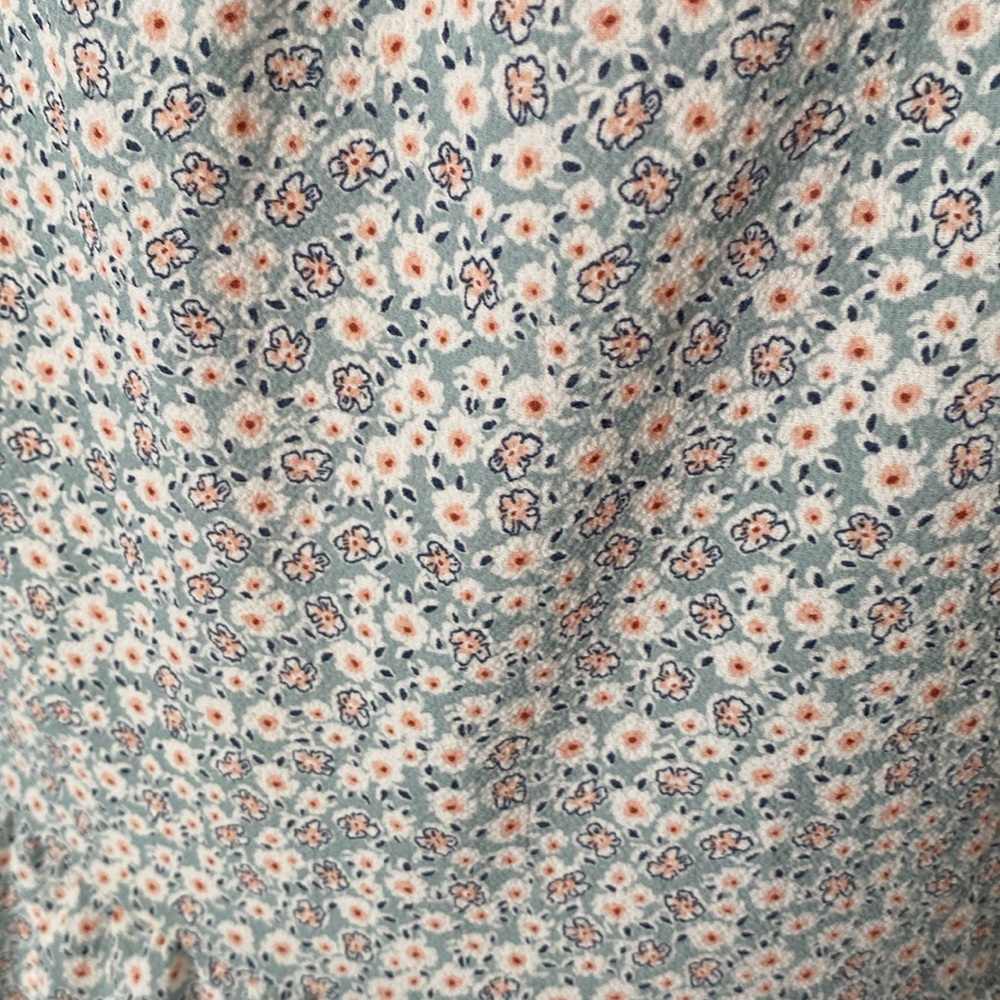 Monteau Los Angeles Light Blue Floral Midi Dress Large - Picture 6 of 8